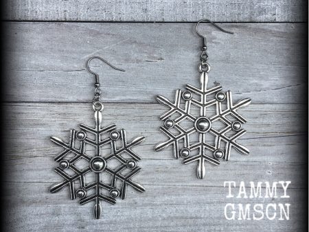 Snowflake earrings-Christmas earrings Fashion