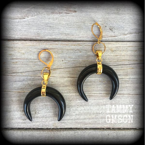 Black obsidian earrings-Gemstone earrings Sale