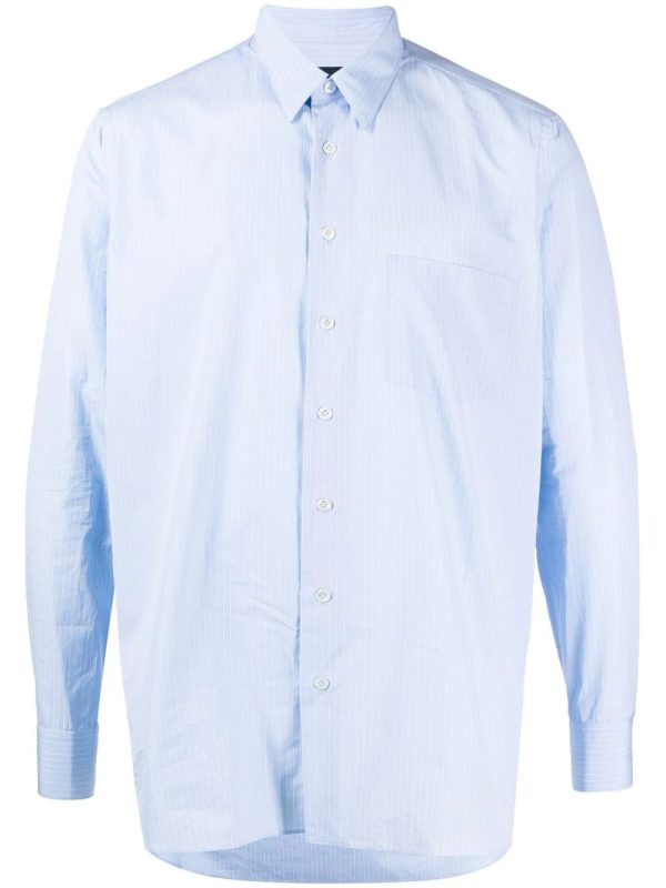 Pinstripe-Print Cotton Shirt Supply