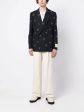 Racket-Print Double-Breasted Blazer Online