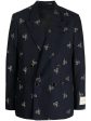 Racket-Print Double-Breasted Blazer Online