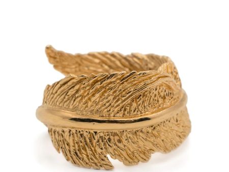 Gold-Tone Feather Ring Online