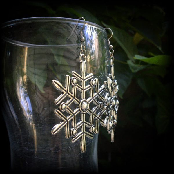 Snowflake earrings-Christmas earrings Fashion