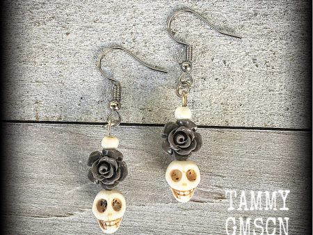 Day of the Dead earrings-Sugar skull earrings Supply