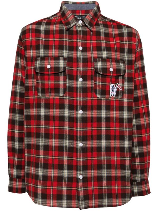 Logo-Print Check Shirt Online