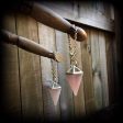 Rose quartz earrings-Tunnel dangles Discount