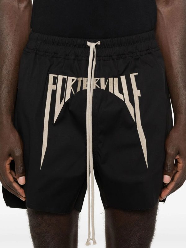 Motif-Embroidered Track Shorts on Sale