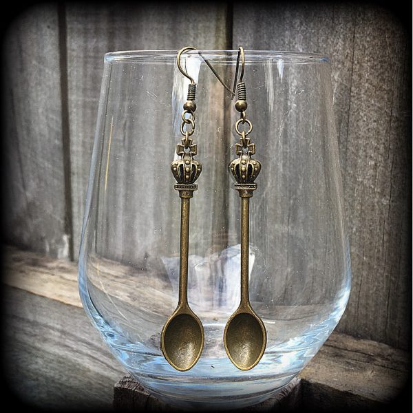 Teaspoon earrings-Cutlery jewelry Hot on Sale