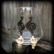 Serpent and skull earrings-Damballah jewelry For Discount