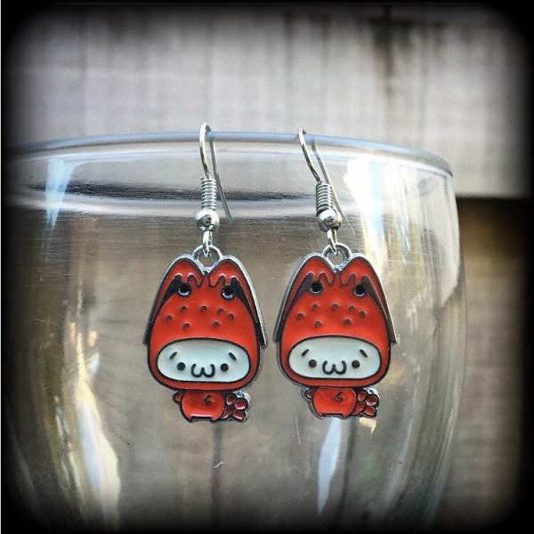 Hello Kitty earrings-Lobster earrings Discount