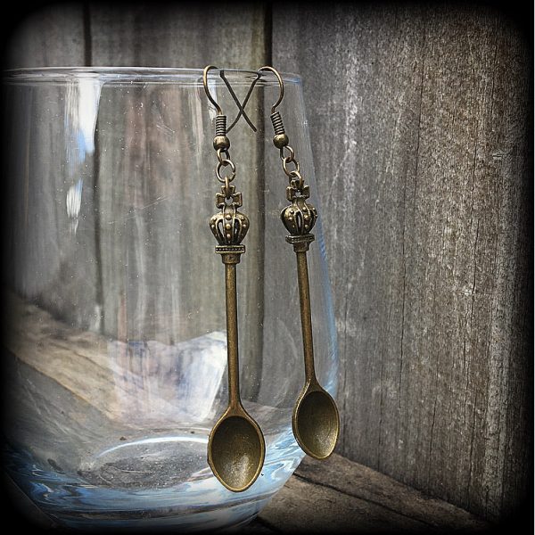 Teaspoon earrings-Cutlery jewelry Hot on Sale