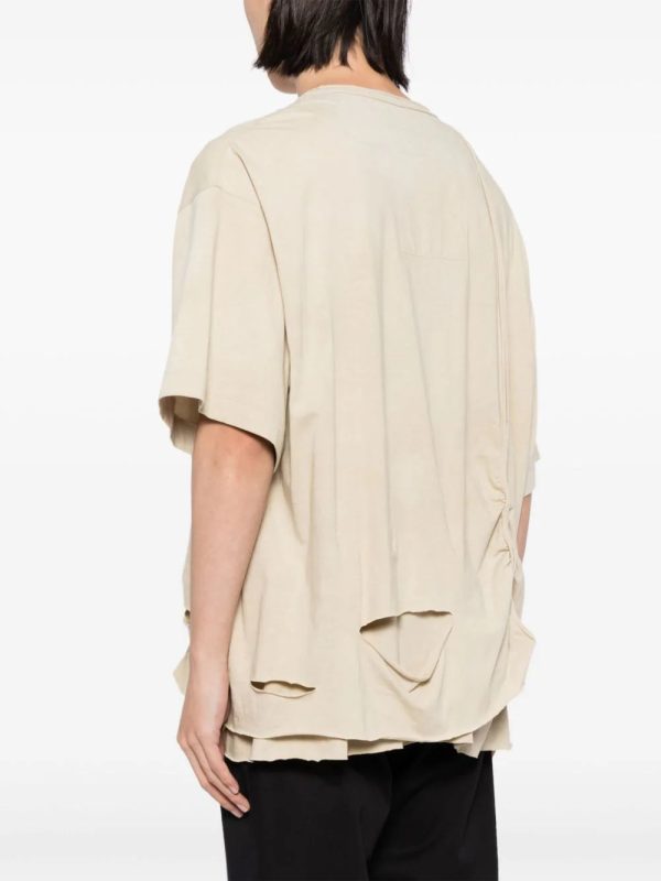 Draped Cotton T-Shirt For Sale