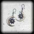 Esoteric sun and moon earrings-Ear hangers Hot on Sale