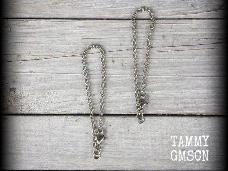 DIY chains for tunnel dangles 8mm 0 gauge Cheap