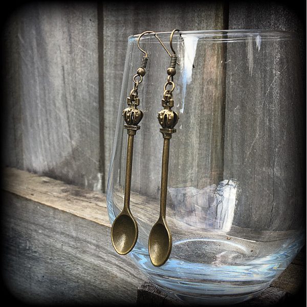 Teaspoon earrings-Cutlery jewelry Hot on Sale