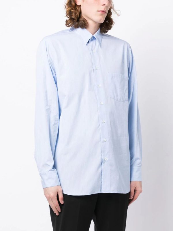 Pinstripe-Print Cotton Shirt Supply