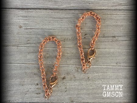 DIY Chain and Lobster Clasp for tunnel earrings Discount