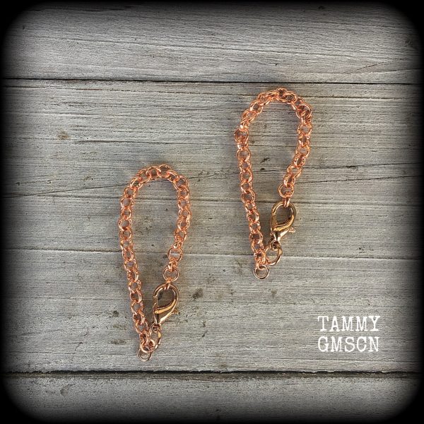 DIY Chain and Lobster Clasp for tunnel earrings Discount