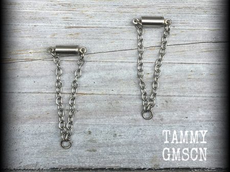 DIY Magnetic clasp and chain for tunnel dangles 4 gauge 5mm Online