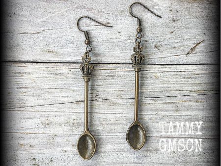 Teaspoon earrings-Cutlery jewelry Hot on Sale