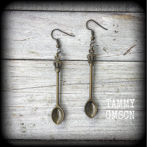 Teaspoon earrings-Cutlery jewelry Hot on Sale