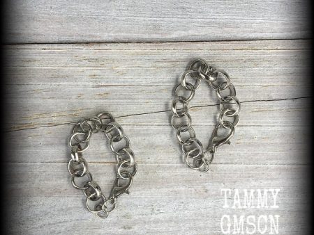 DIY chain for 00 gauge tunnel earrings Sale